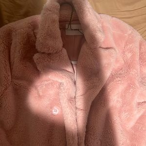 FASHION NOVA PINK FUR COAT